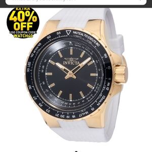 NWT Invicta Aviator Men's Watch - 50mm, White (49670)
